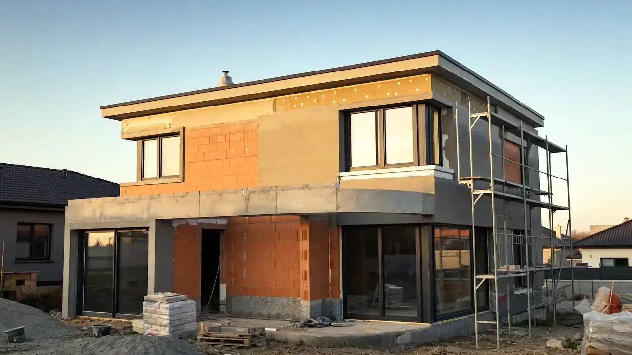 Rozostavaný moderný rodinný dom pri Bratislave